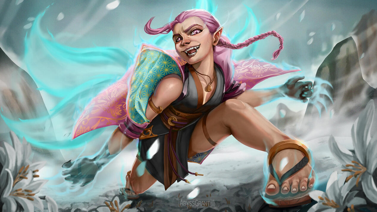 2024 Commission Fox monk Splash Art